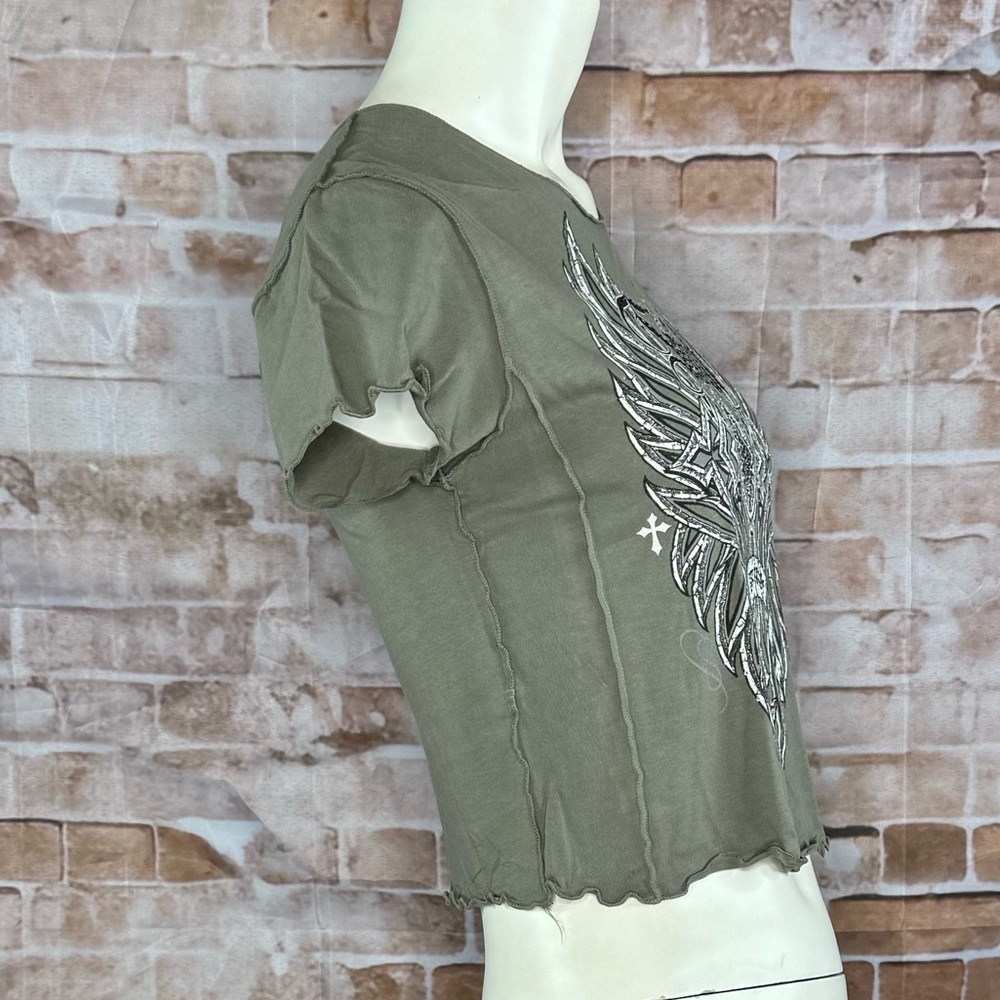 Sinful By Affliction Women’s Graphic Short Sleeve Baby Tee -Size: M/XL-NWT - Picture 6 of 10